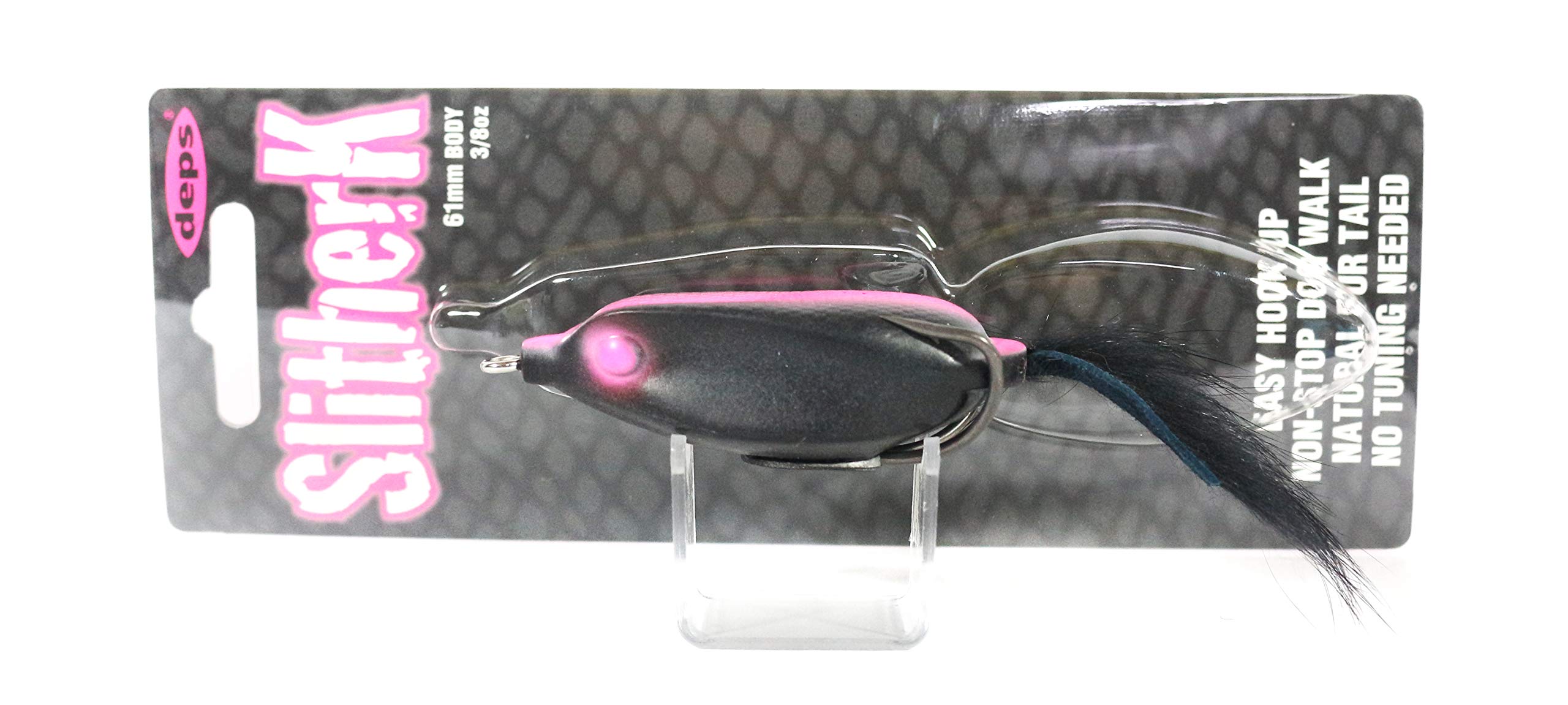 Amazon.com : deps Slitherk Topwater Frog (Visible Black) Japan